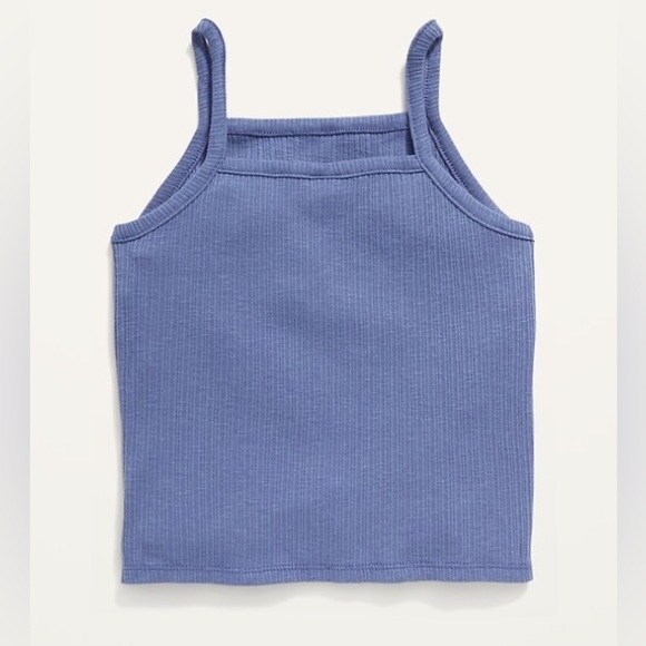 Old Navy Blue Ribbed Knit Cami Girl's Top Small (6-7) - Picture 1 of 4